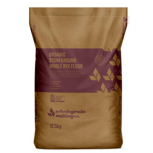 Rye Flour (12.5kg Bag) Organic WHOLEGRAIN MILLING CO