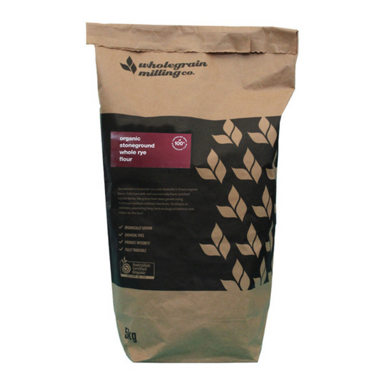 Rye Flour (5kg Bag) Organic WHOLEGRAIN MILLING CO