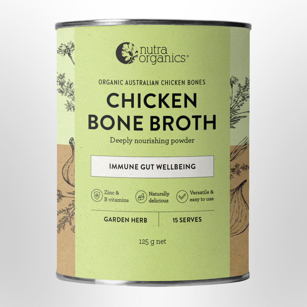 Garden Herb Chicken Bone Broth Powder 125g NUTRA ORGANICS