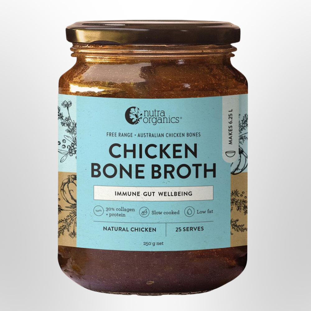 Natural Chicken Bone Broth Concentrate 250g NUTRA ORGANICS