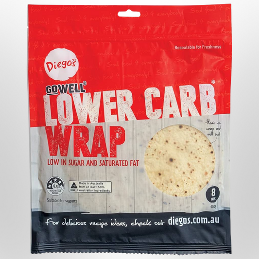 GoWell Lower Carb Wrap (8Pack) 400g DIEGOS