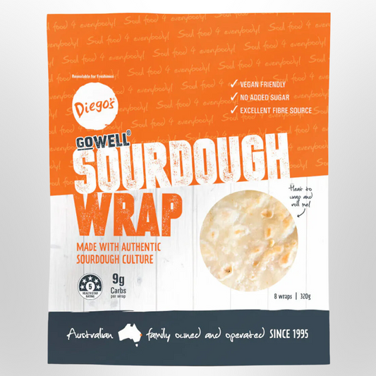 GoWell Sourdough Wraps (8Pack) 320g DIEGOS