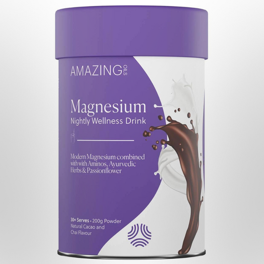 Magnesium Nightly Wellness Drink Cacao & Chai 200g AMAZING OILS