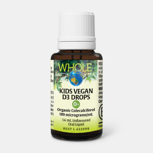 Kids Vegan D3 Drops Unflavoured 14ml WHOLE EARTH & SEA